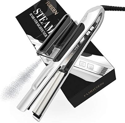FURIDEN Steam Hair Straightener Flat Iron for Hair : Professional Ceramic Flat Iron for Hair Stra... | Amazon (US)