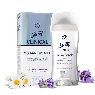 Secret Clinical Women's 100HR Advanced Night Sweat Protection Antiperspirant Deodorant - Lavender & Chamomile - 2.6oz | Target