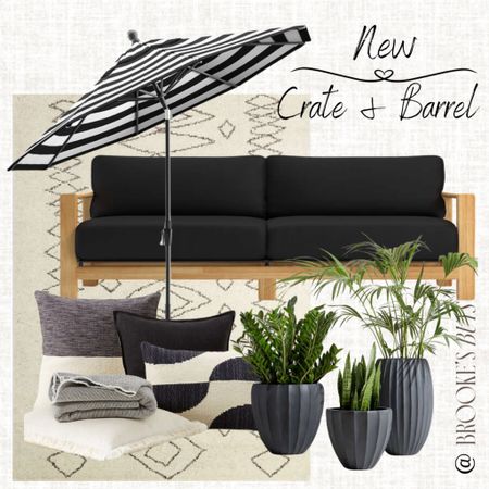Update your patio with this modern outdoor sofa and rug. Love the striped umbrella. 

#LTKU #LTKSeasonal #LTKhome