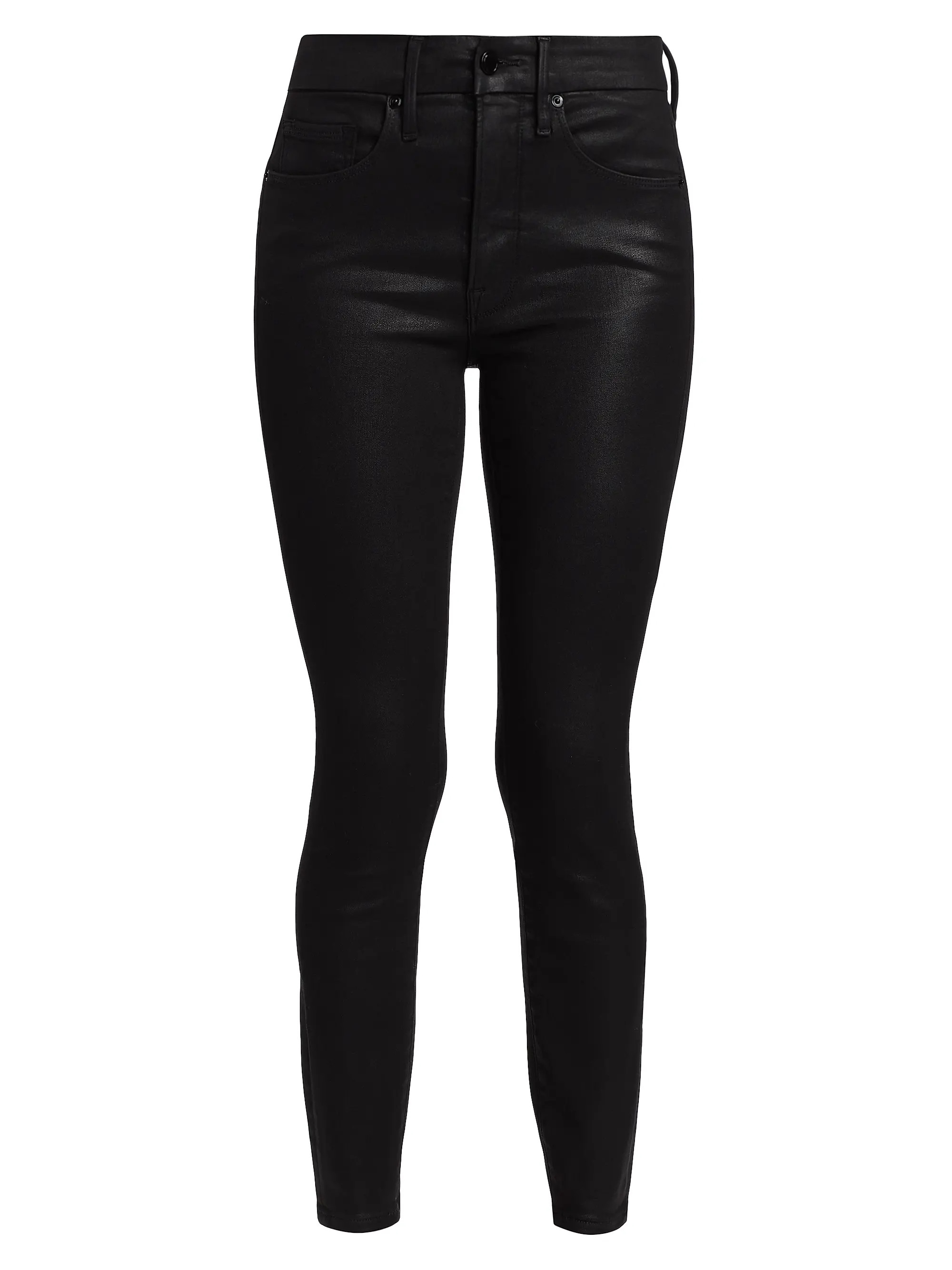 Shop Good American Good Legs High-Rise Coated Skinny Jeans | Saks Fifth Avenue | Saks Fifth Avenue