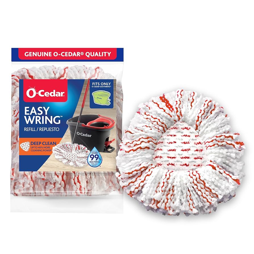 O-Cedar EasyWring Deep Clean Refill (1-Pack) | 40% More Cleaning Power | Microfiber Mop Refill Co... | Amazon (US)