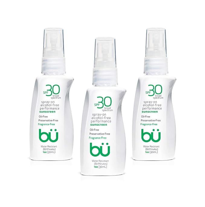 Bu SPF 30 Ultrafine WOWmist Sunscreen Spray Value Pack - Clear, Non Greasy, Non Comedogenic. Swea... | Amazon (US)