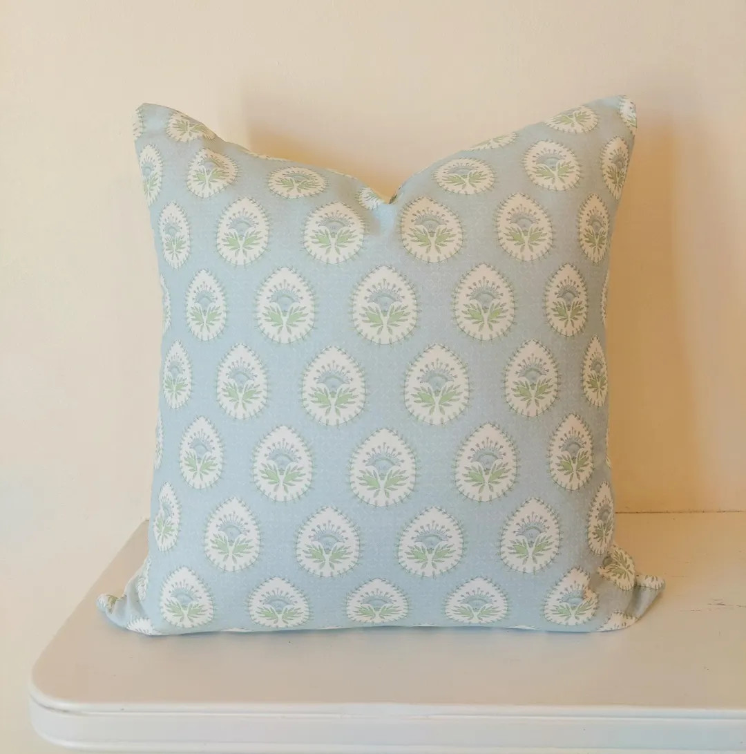 Susie Woodblock Pillow Cover, Ethnic Pillow, Grand Millennial - Etsy | Etsy (US)