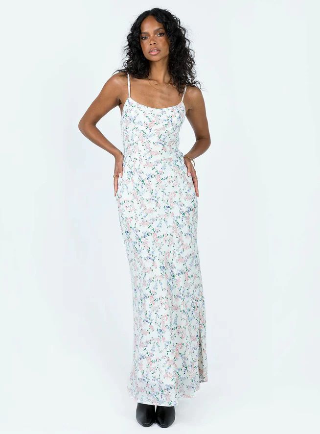 Fairholm Maxi Dress White / Floral | Princess Polly US