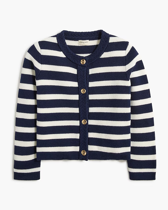 Girls' striped sweater lady jacket | J.Crew Factory