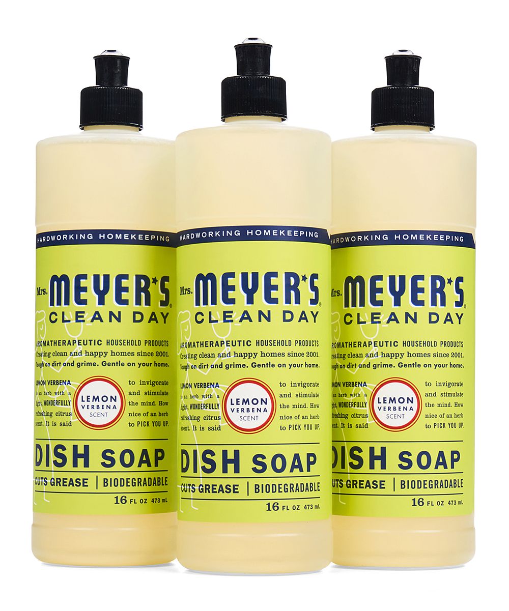 Mrs. Meyer's Soap Dishes - 16-Oz. Lemon Verbena Three-Ct. Liquid Dish Soap Set | Zulily