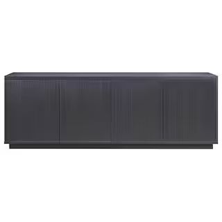 Hanson Rectangular Charcoal Gray TV Stand for TV's Up To 75 in. | The Home Depot