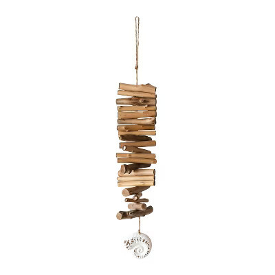Seashell Driftwood Hanging Accent Natural Wood, Metal & Rope | Target