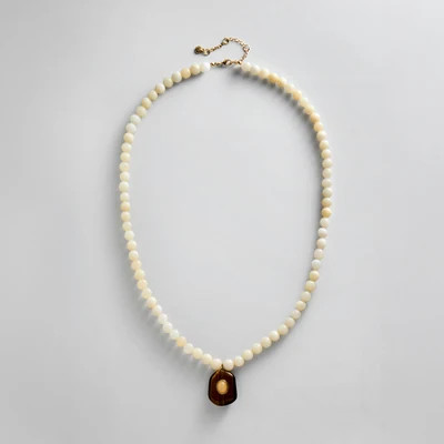 Janelle Semi-Precious Necklace - Ivory | BaubleBar