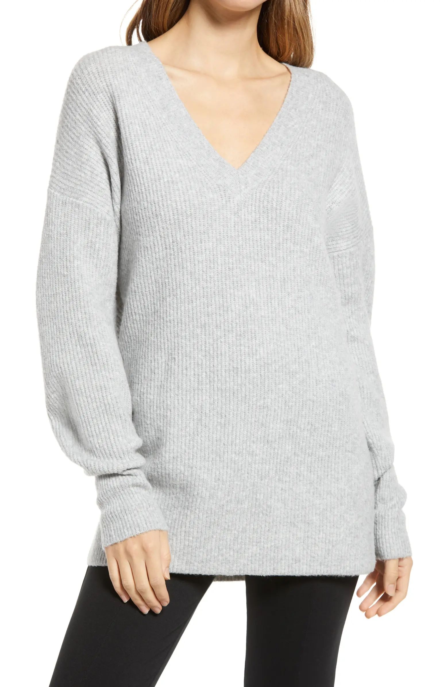 Cozy V-Neck Tunic Sweater | Nordstrom