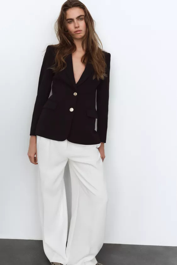 FITTED SHOULDER PAD BLAZER | Zara US