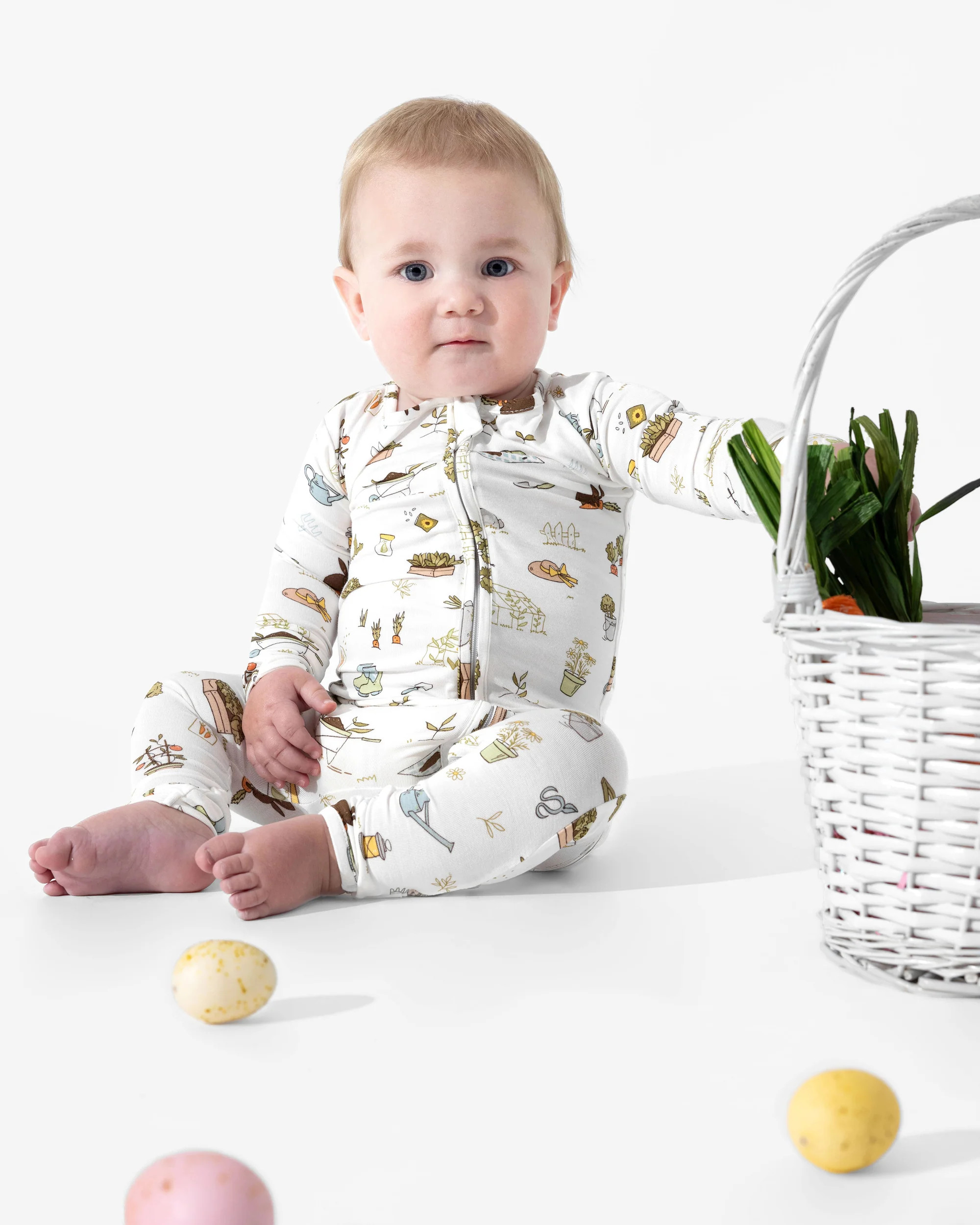 Bunny Garden Bamboo Convertible Footie | Bellabu Bear