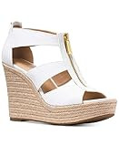Michael Michael Kors Damita Wedge Optic White 8.5, Optical White, Size 8.5 | Amazon (US)