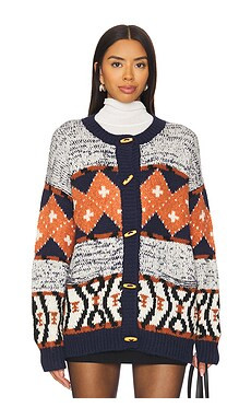 MOTHER The Long Drop Cardigan in One Tile At A Time from Revolve.com | Revolve Clothing (Global)