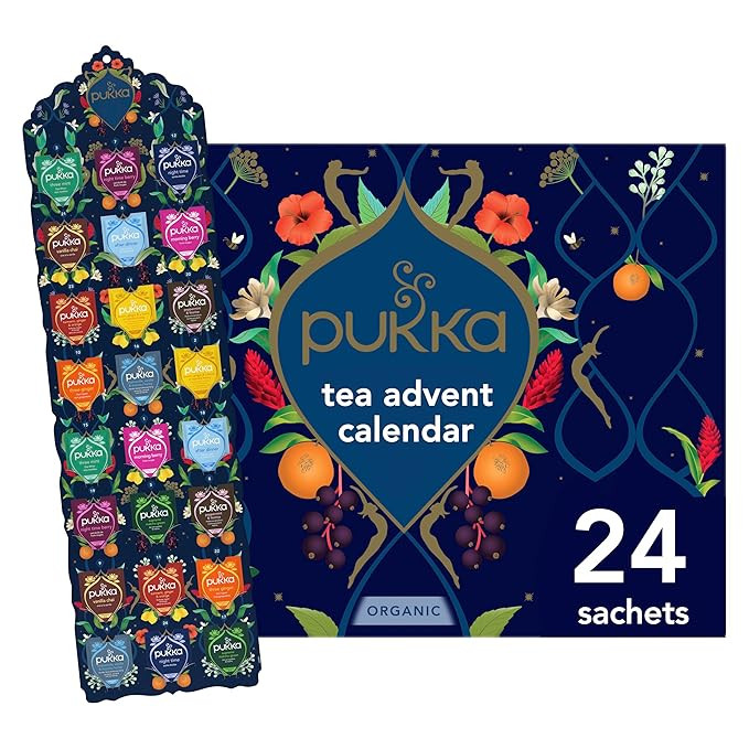 Pukka Advent Calendar 2025 Organic Tea Sampler, Selection of 24 Delightful Black & Green Tea Infu... | Amazon (US)