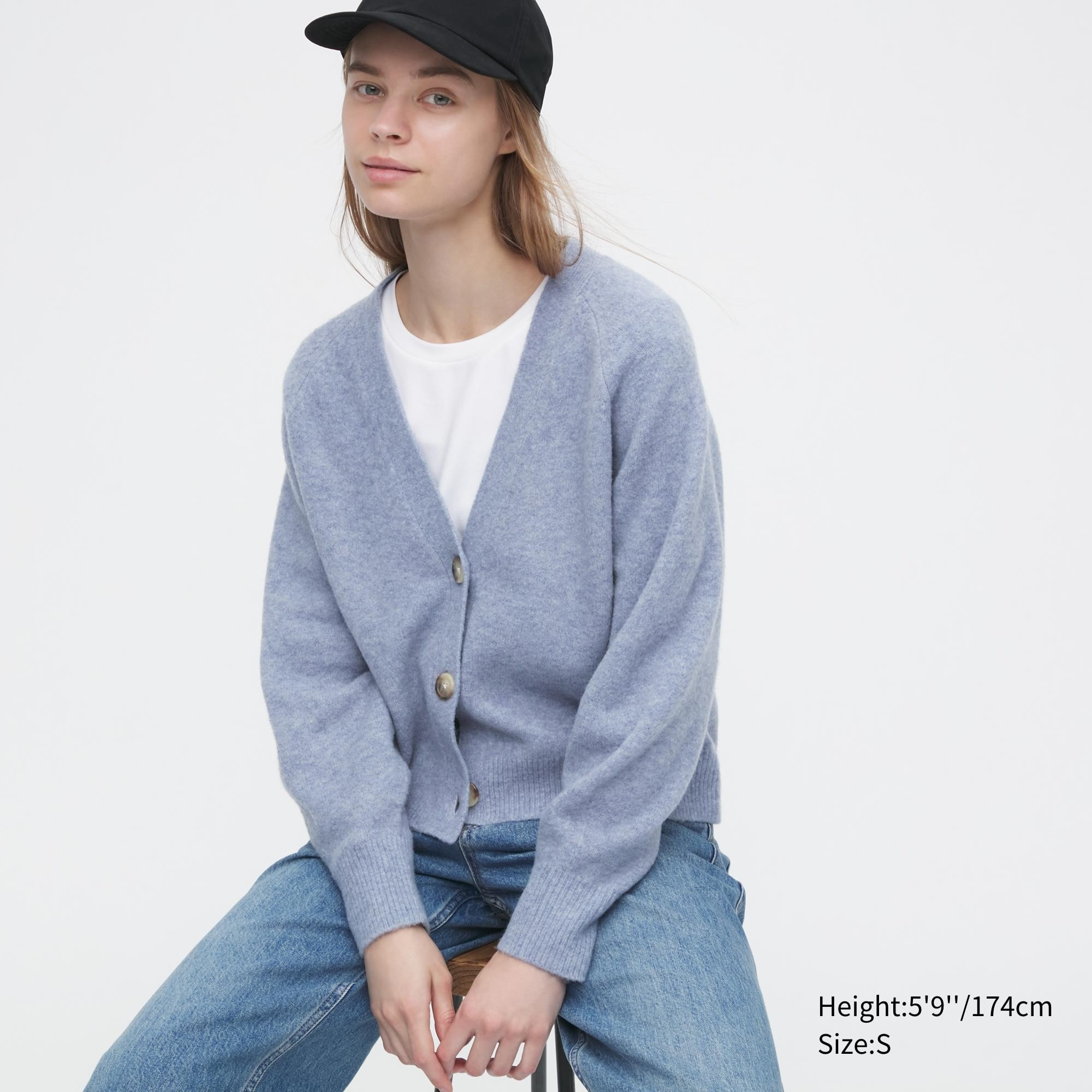 Souffle Yarn Long-Sleeve Short Cardigan | UNIQLO (US)