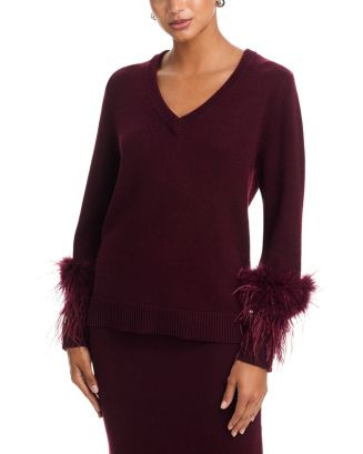 Bethany Feather Trim Sweater | Bloomingdale's (US)