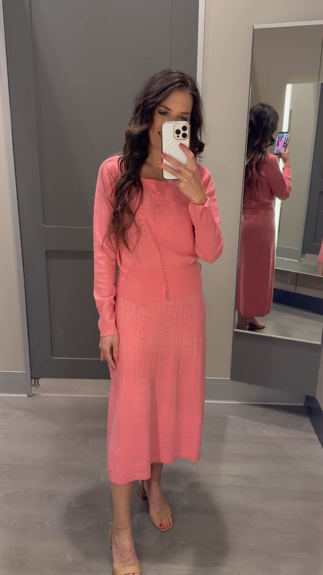 All pink matching set with heart details from target. Sold as two different pieces could pair it with different things and still be so cute. Valentine’s Day looks.

#LTKValentine #LTKdayinmylife #LTKootd
