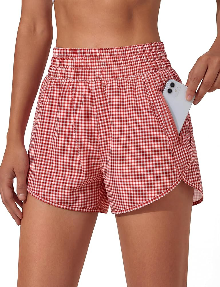 BMJL Women's Running Shorts Elastic High Waisted with Pockets, 2.5" Sporty Workout Quick Dry Athl... | Amazon (US)