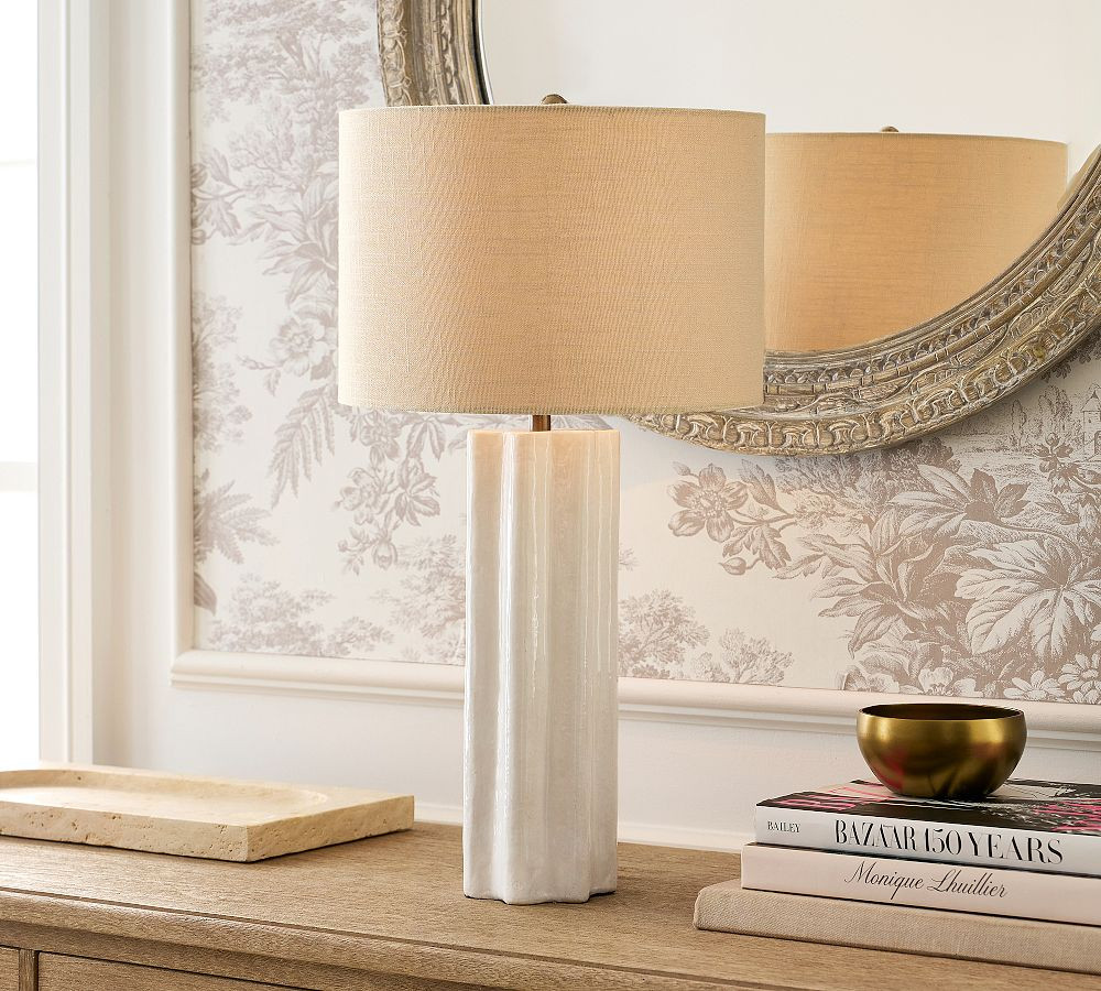 Mira Ribbed Ceramic Table Lamp (27") | Pottery Barn (US)