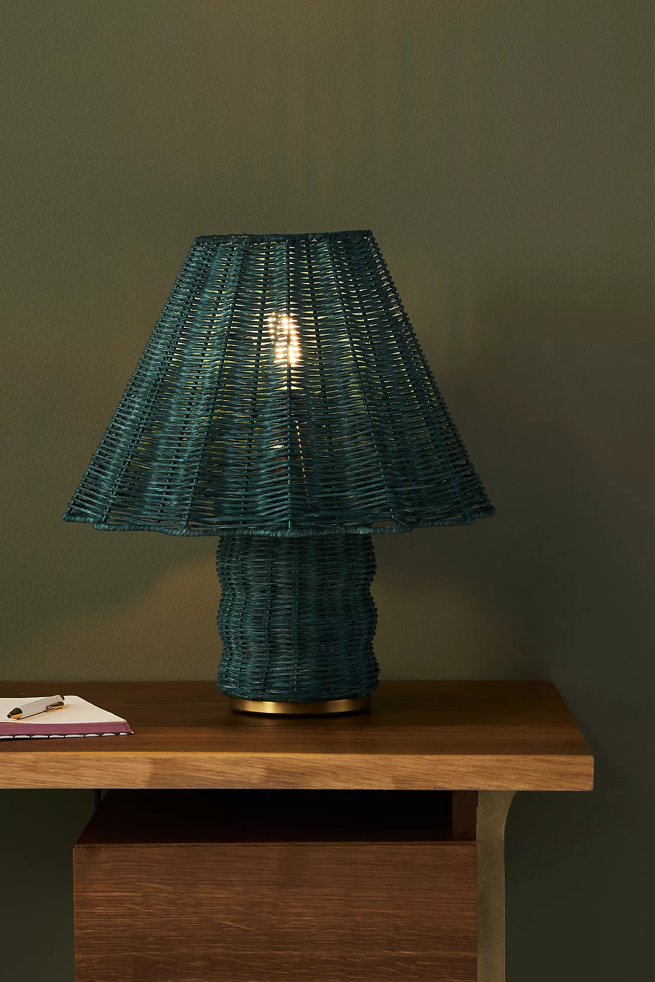 Sutton Rattan Table Lamp | Anthropologie (US)