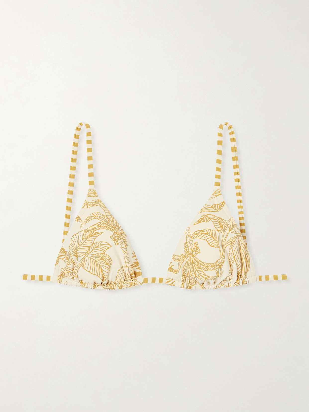 Eres - Voyage Hamac Printed Triangle Bikini Top - Yellow | NET-A-PORTER (US)