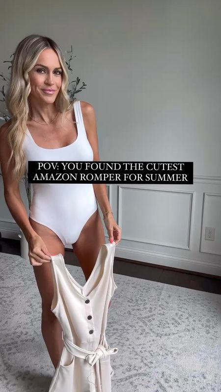Amazon short romper for summer! Wearing size xs!
NOTE: the picture in Amazon does not reflect the product in real life

#LTKFindsUnder50 #LTKStyleTip #LTKOver40