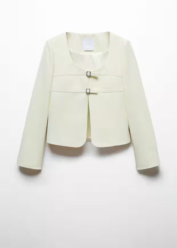 Double buckle jacket -  Women | Mango United Kingdom | MANGO (UK)