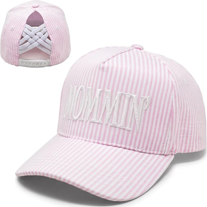 Funky Junque Women's Criss Cross Ponytail High Bun Trucker Snapback Hat | Amazon (US)