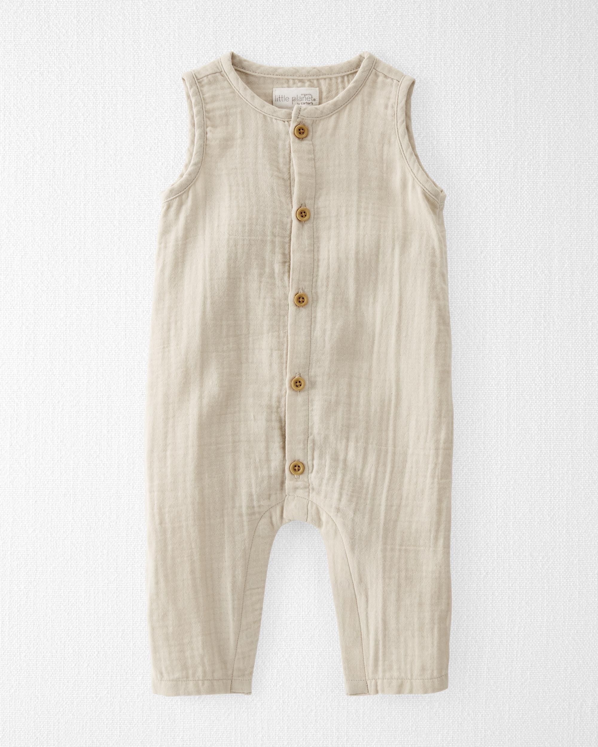 Baby Organic Cotton Gauze Jumpsuit | Carter's
