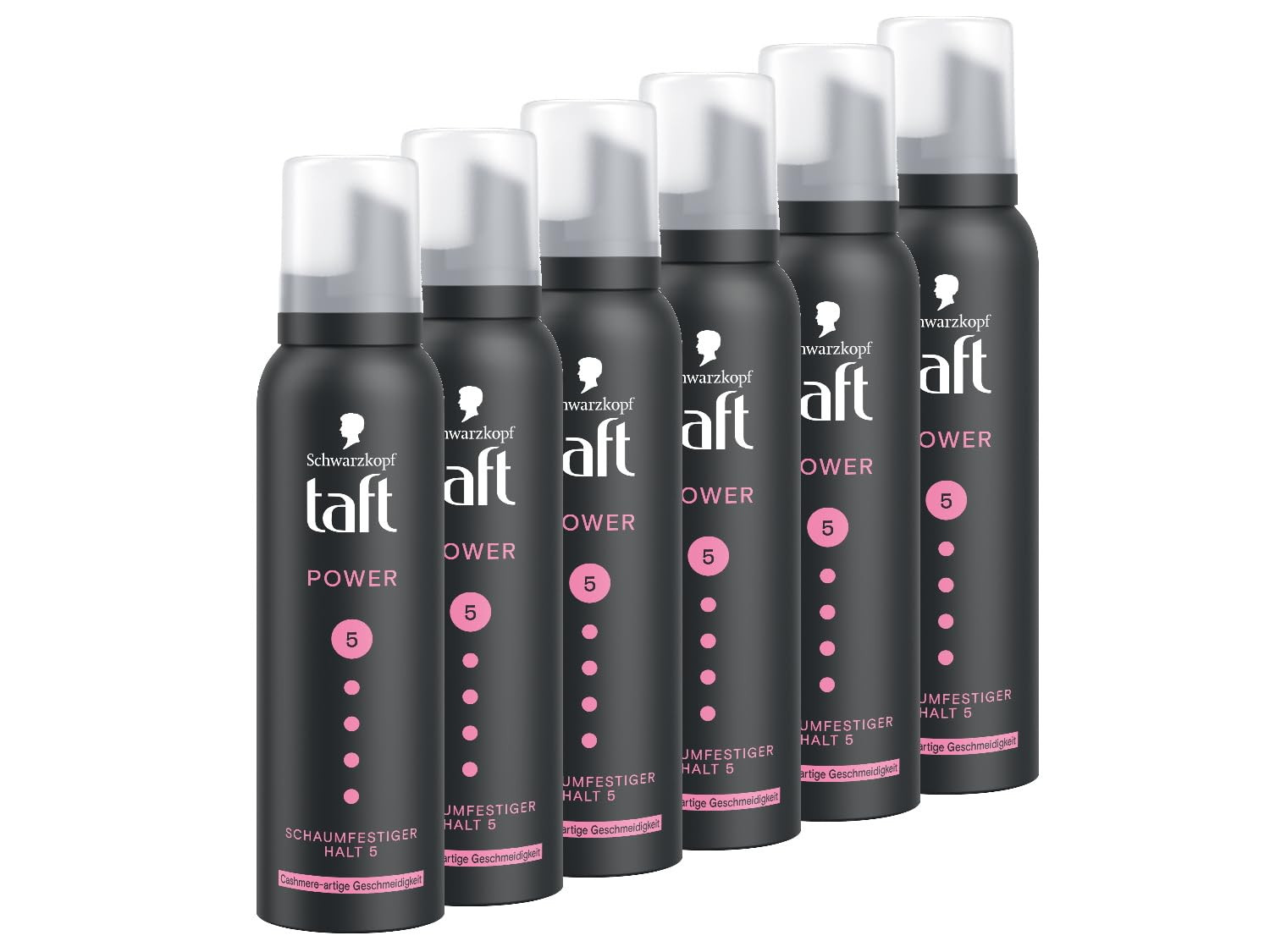 Schwarzkopf Taft Schaumfestiger Power Cashmere (6 x 150ml), Haltegrad 5, Haarschaum für trockene... | Amazon (DE)
