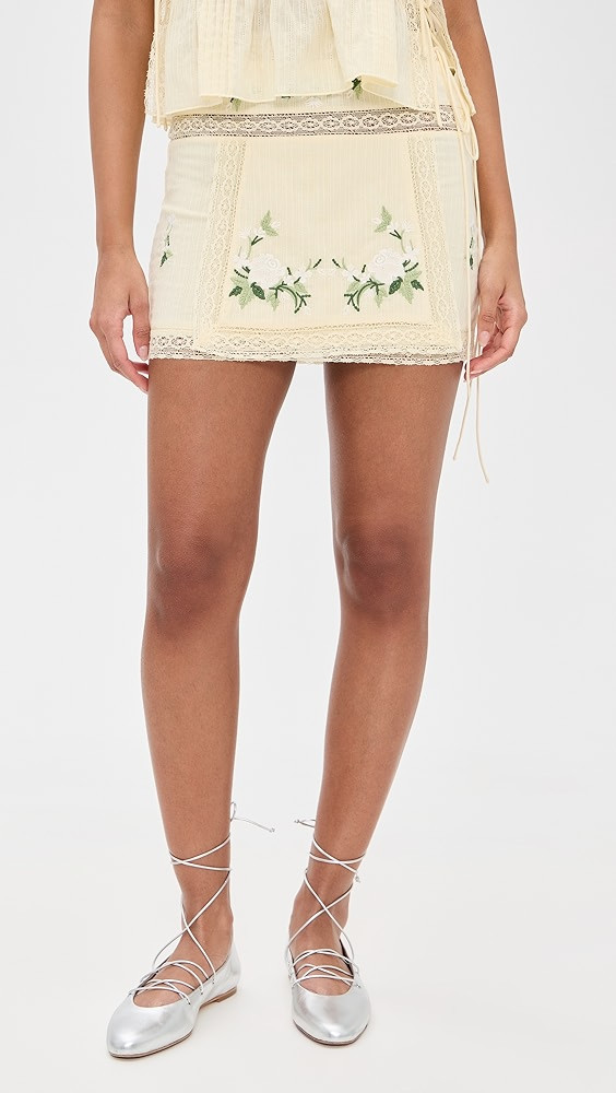 For Love & Lemons Jolene Embroidered Mini Skirt | Shopbop | Shopbop