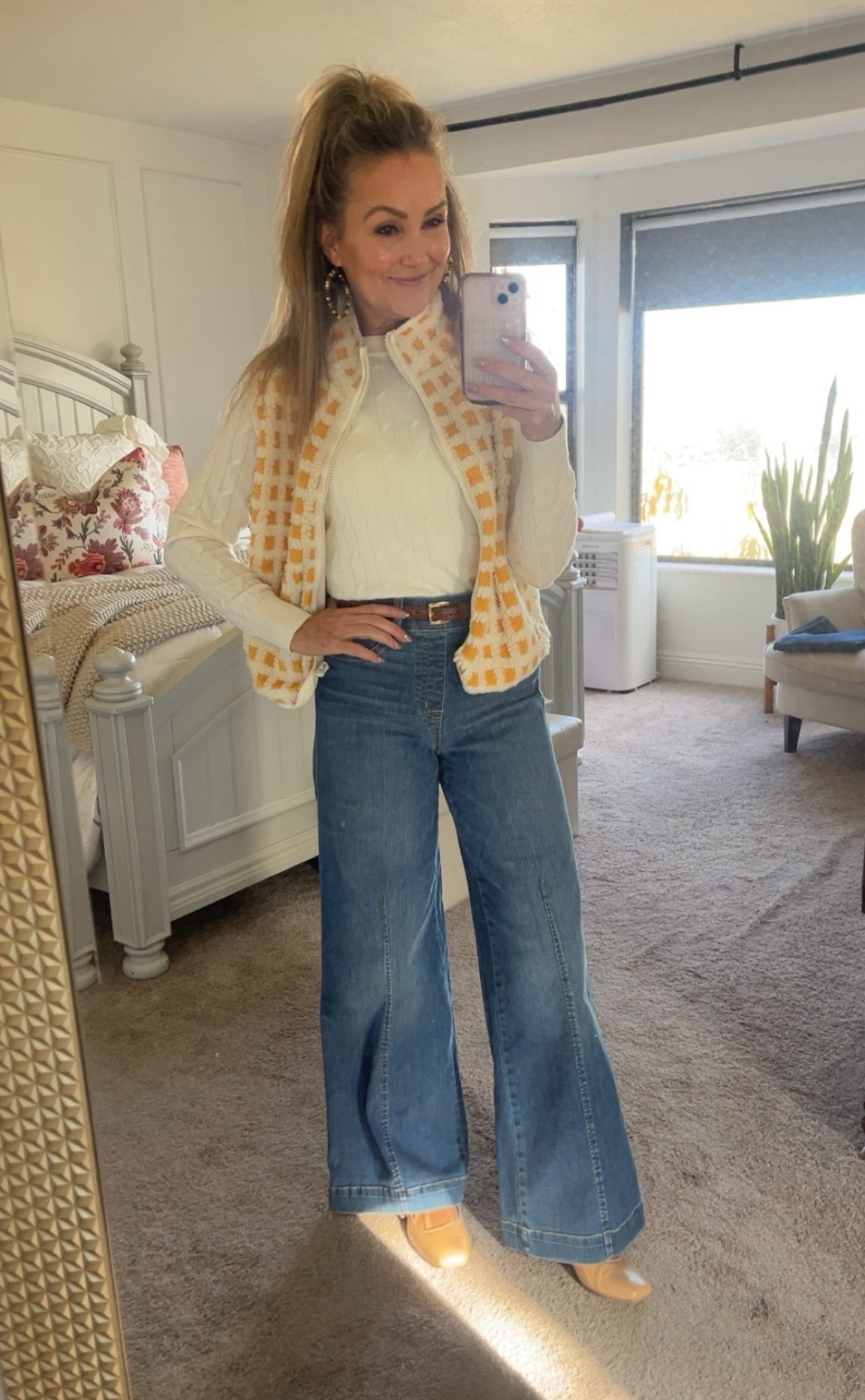 Cutest little best for fall in multiple colors! 
Wearing size M. 
These jeans are old but I’m linking the new version from the same brand  

#LTKStyleTip #LTKOver40 #LTKdayinmylife