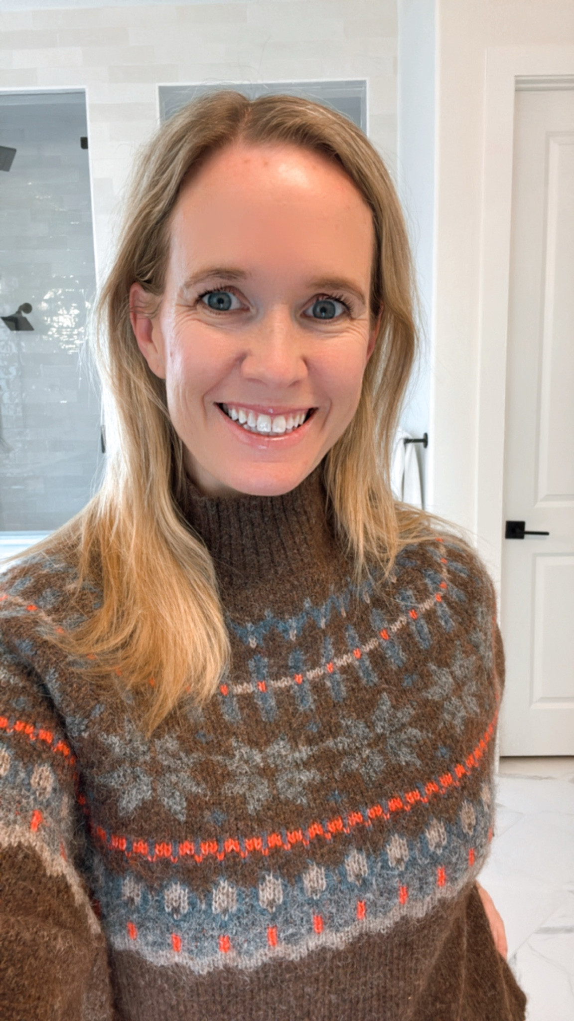 Love this fair isle sweater, comes in other color options,  wearing size small

#LTKCyberWeek #LTKSeasonal #LTKHoliday