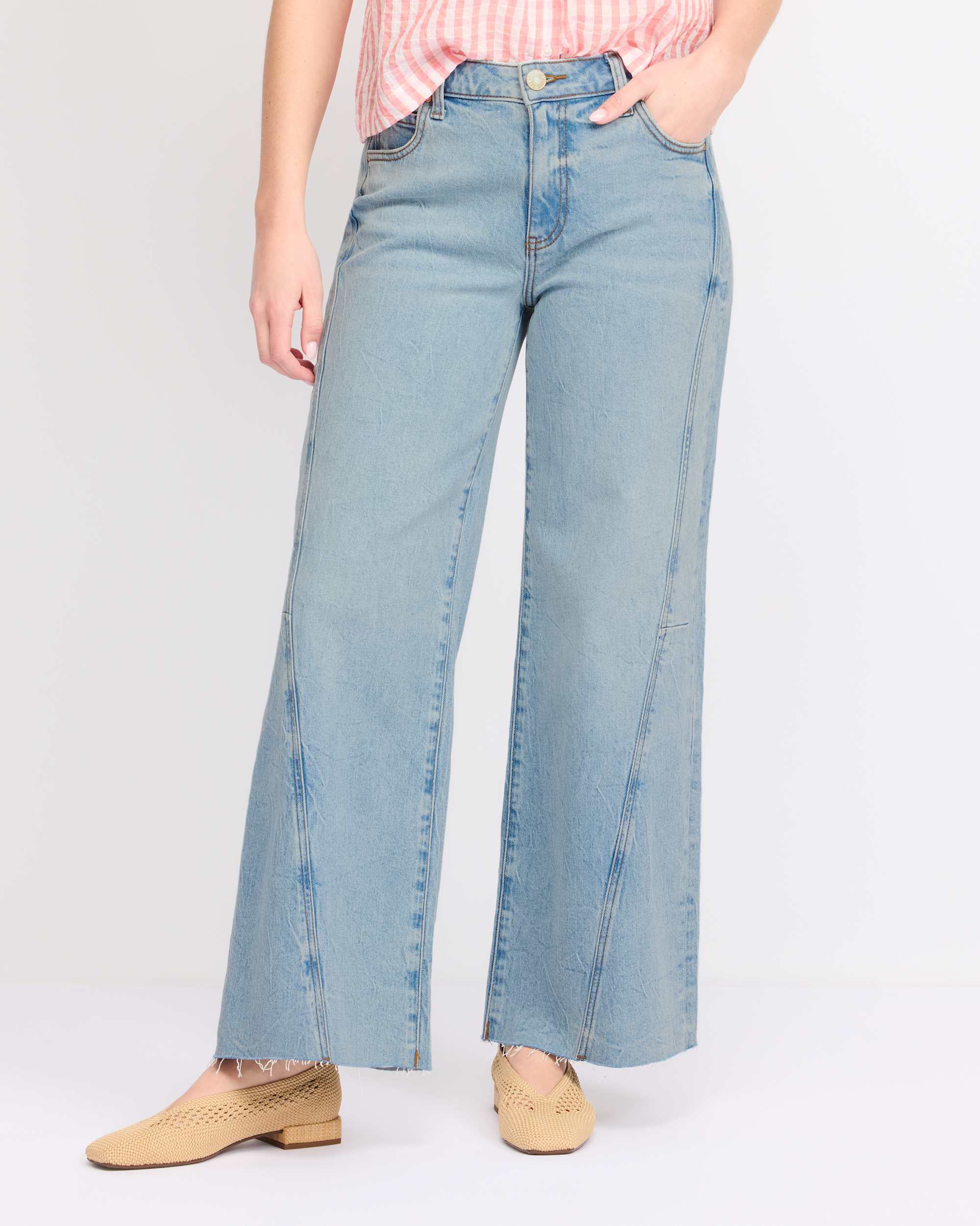 Meg High Rise Fab Ab Wide Leg Raw Hem | Stitch Fix