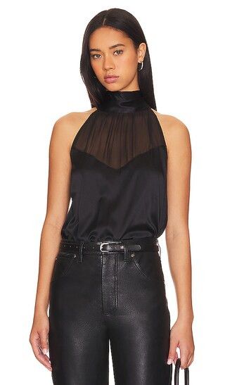 Lulu Halter Blouse in Black | Revolve Clothing (Global)