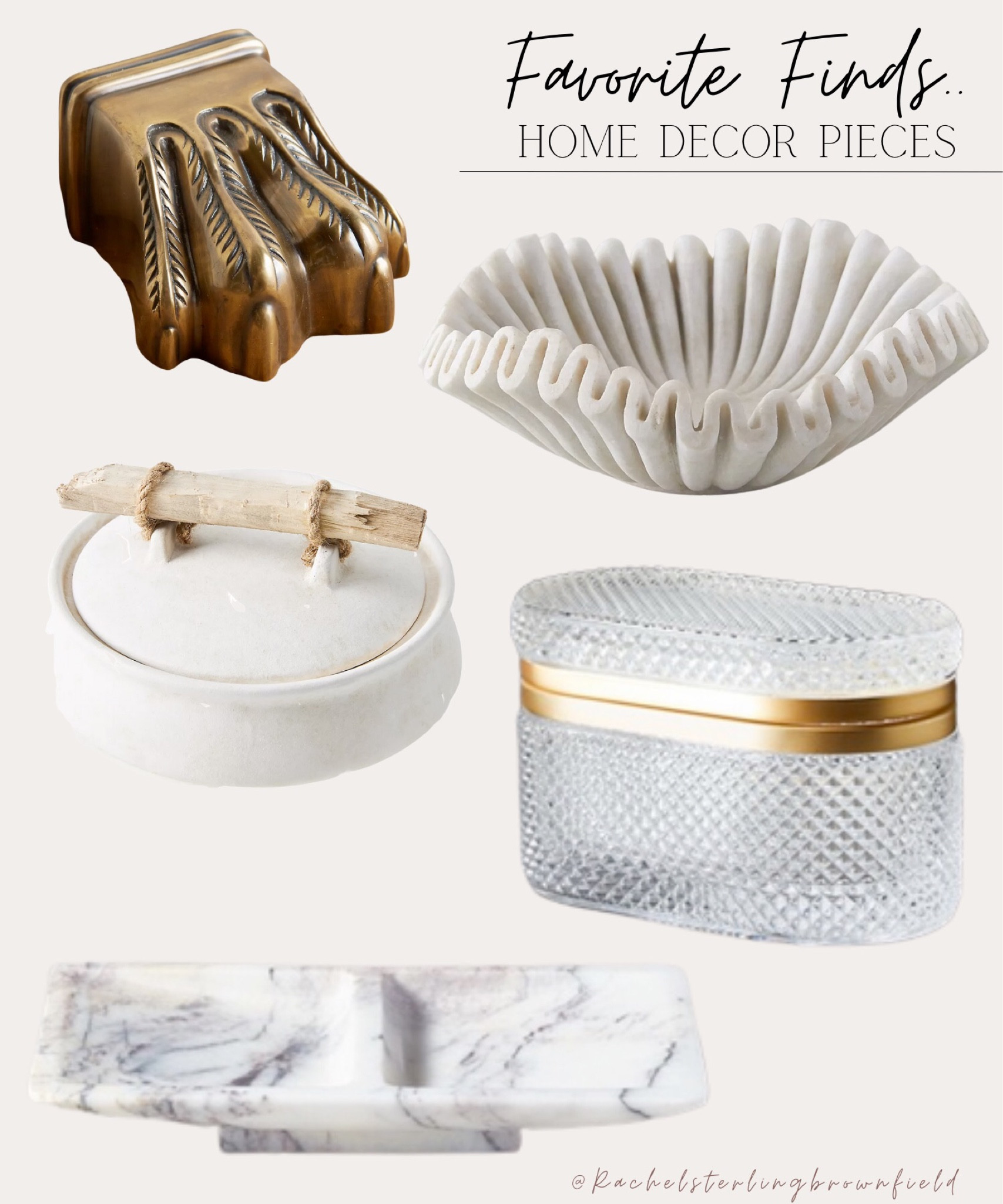 Home decor. Decorative objects. Coffee table decor. Coffee table styling. Entryway table decor. Entryway table styling. Marble bowl. Scalloped bowl. Decorative bowl. Jewelry box. Jewelry organizer. Door stop. Gold decor. White decor 

Follow my shop @rachelsterlingbrownfield on the @shop.LTK app to shop this post and get my exclusive app-only content!

#liketkit 
@shop.ltk
https://liketk.it/3FCD7

