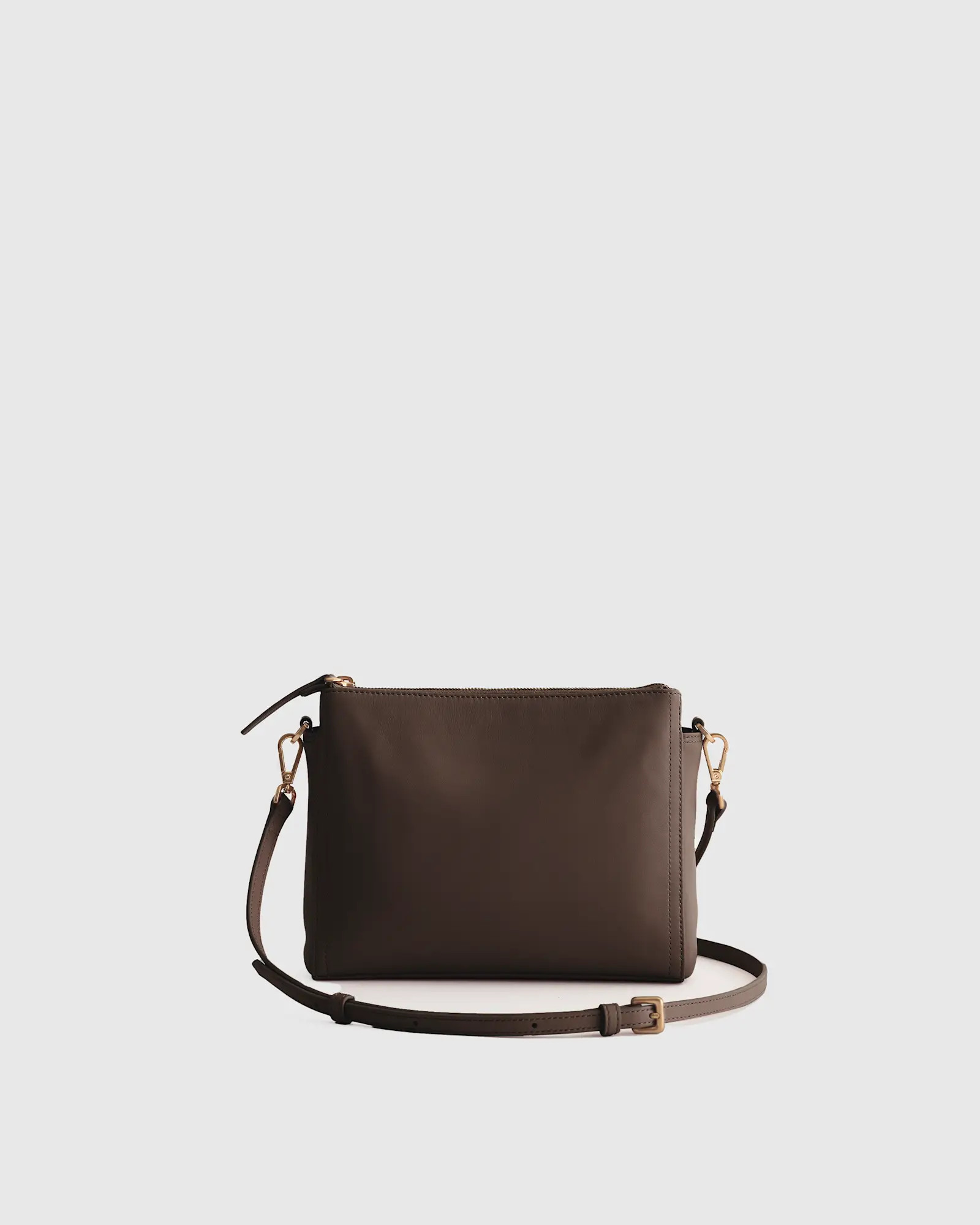 Italian Leather Triple Compartment Crossbody | Quince