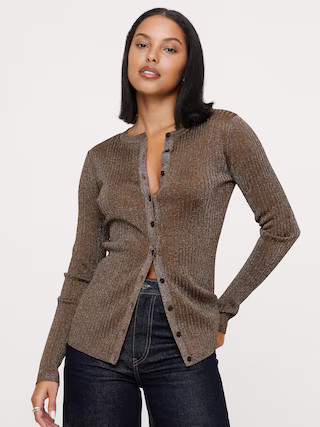Metallic Cardigan Sweater | Banana Republic (US)