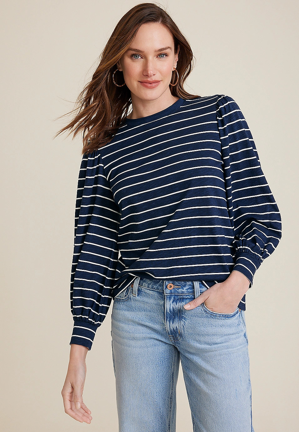 24/7 Hadley Striped Tee | Maurices