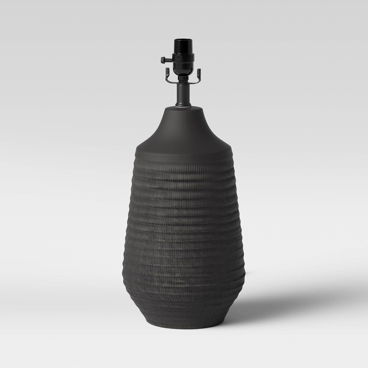 Large Textured Ceramic Lamp Base Black - Threshold™ | Target