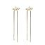 Gold Bow Earrings for Women Snake Chain Bow Earrings Ribbon Earrings Long Tassel Bow Earrings Wed... | Amazon (US)