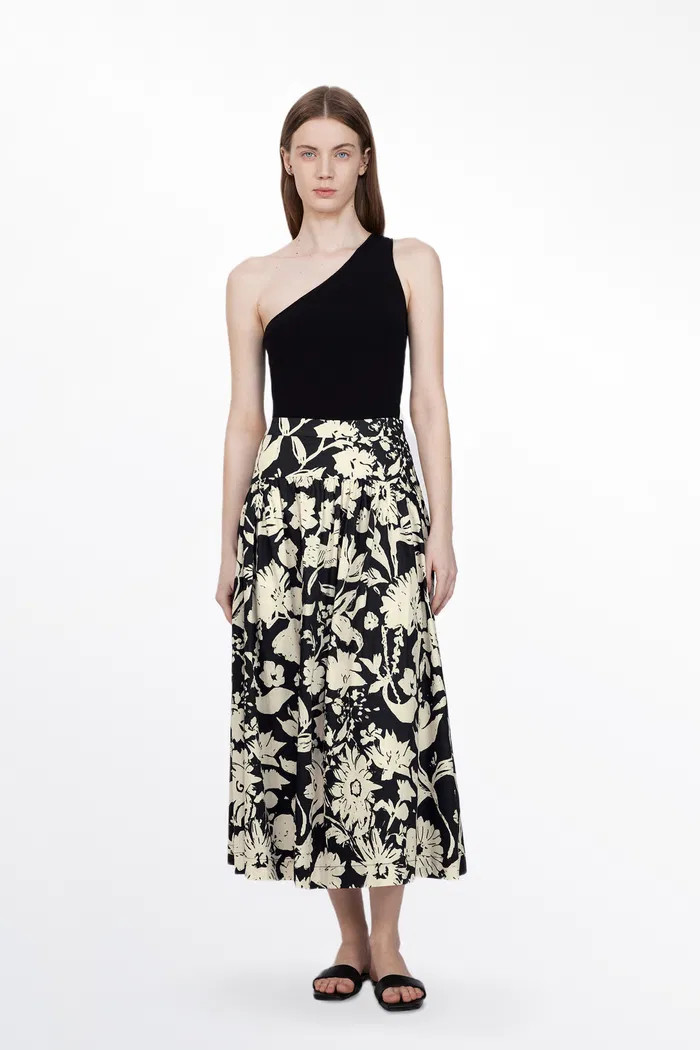 Radiant Print Skirt in Matte Cotton | Fabrique