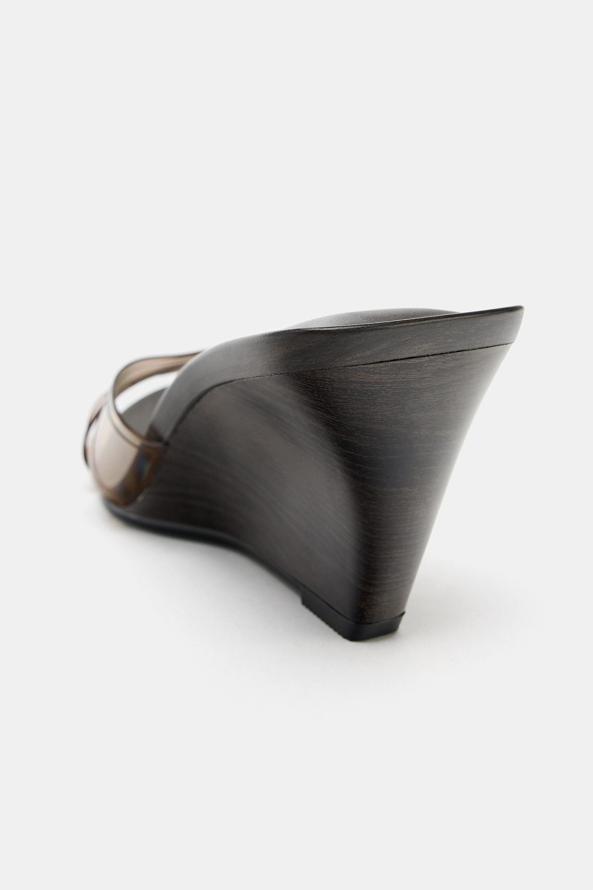 WEDGE SANDALS WITH VINYL EFFECT | Zara US