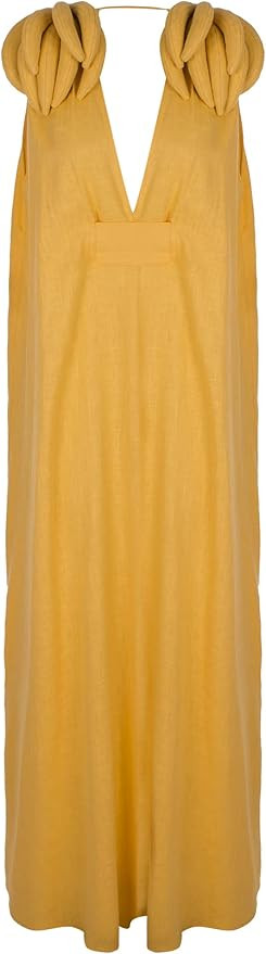 Amazon.com: Banana Long Dress with Bananas Detail | Amazon (US)