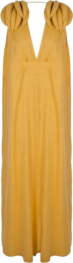 Amazon.com: Banana Long Dress with Bananas Detail | Amazon (US)