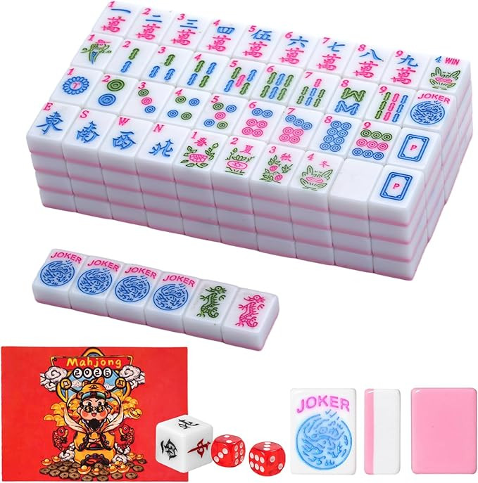 1.2-inch Premium Pink American Mahjong Tile Set. Made of Durable and Sturdy Melamine. Perfect for... | Amazon (US)