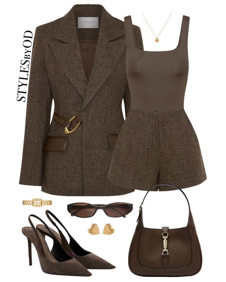 Monochrome chic in brown🤎✨

Blazer Set, spring capsule wardrobe styling, chocolate brown trend, basic tank top, casual and formal wear, classic and elegant formal co-ord set #LTKstyletip #LTKfashion 

#LTKootd #LTKSeasonal #LTKWorkwear