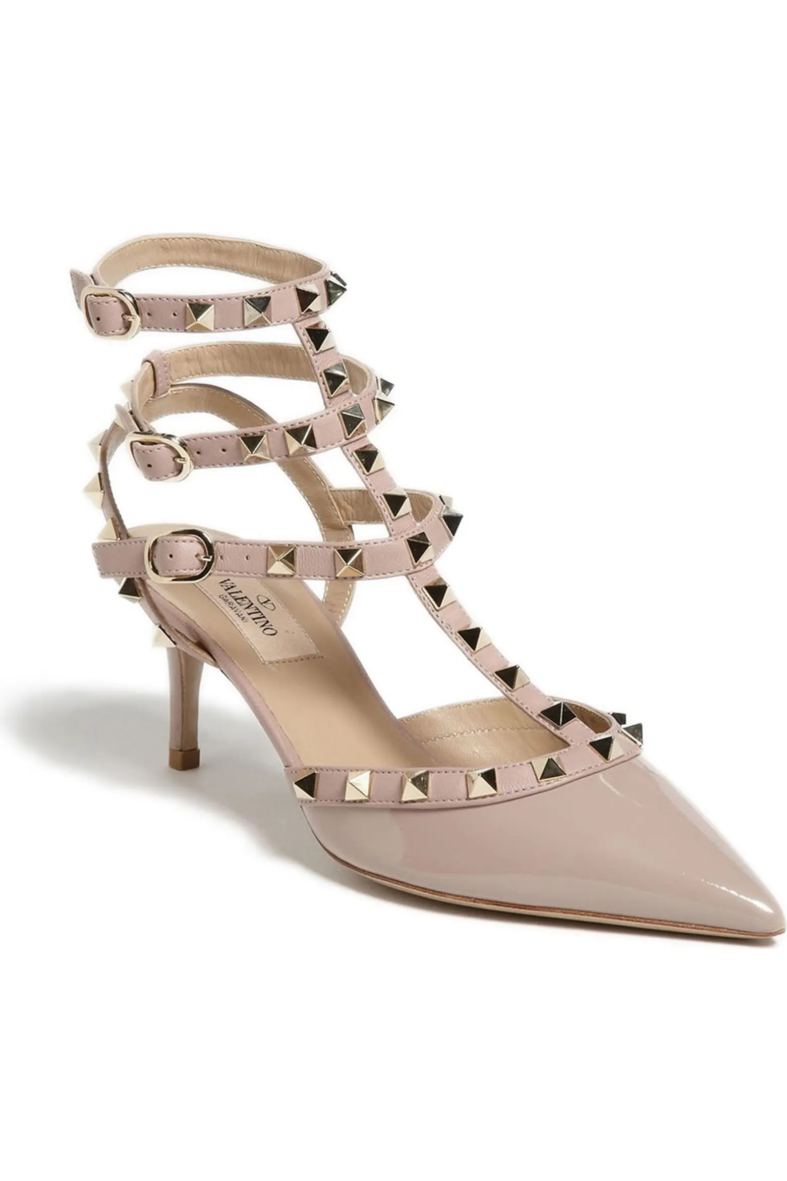 Valentino Garavani Rockstud Strappy Pointed Toe Pump (Women) | Nordstrom | Nordstrom