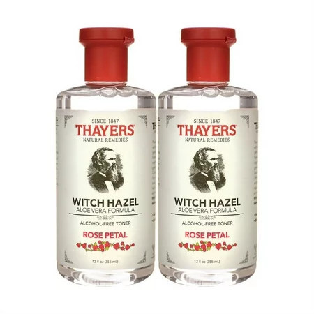 Thayers Rose Petal Witch Hazel Toner Alcohol Free & Organic Aloe Vera 12oz 2 Pack | Walmart (US)